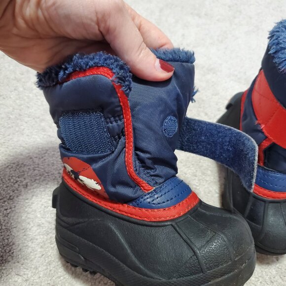 Sorel Kids Blue and Red Snow Boots - Picture 5 of 12